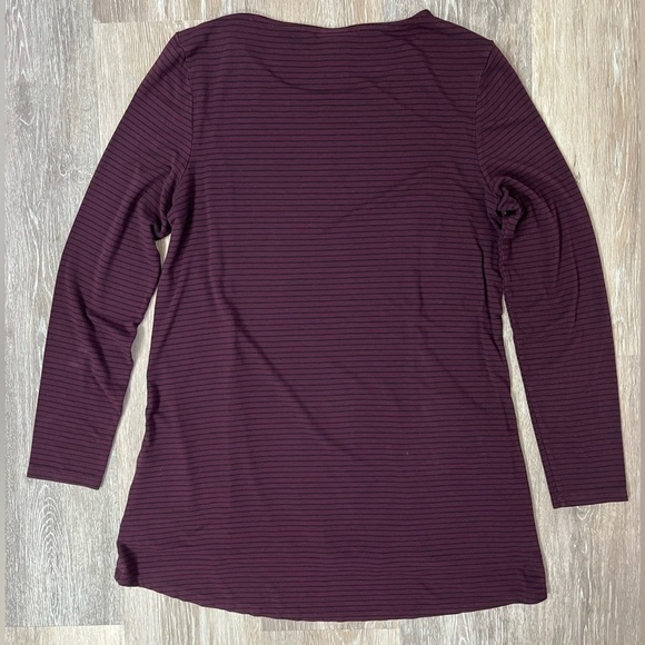 Chico’s striped long sleeve tunic w/pockets, size 0 (small). - Picture 2 of 5